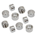 10 Pc RH End Cap Flat Dome Jam Nut 316 Stainless Steel Cable Railing 1/4"-20 Thread Marine Boat
