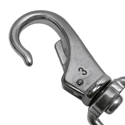 10 PC Stainless Steel Swivel Eye Snap Hook 1" For Boat Marine WWL 250 Lbs Cap