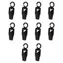 10 Pcs Laundry Hooks Clips Clothes Pin Plastic Retail Display- BLACK