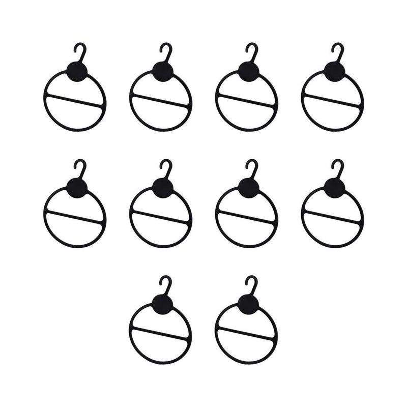 10 PCS Scarf Hanger Black Oval Plastic Scarf Tie Display Retail Shop Display