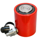 Portable 10 ton hydraulic jack ram with handle and screw-on hose connector