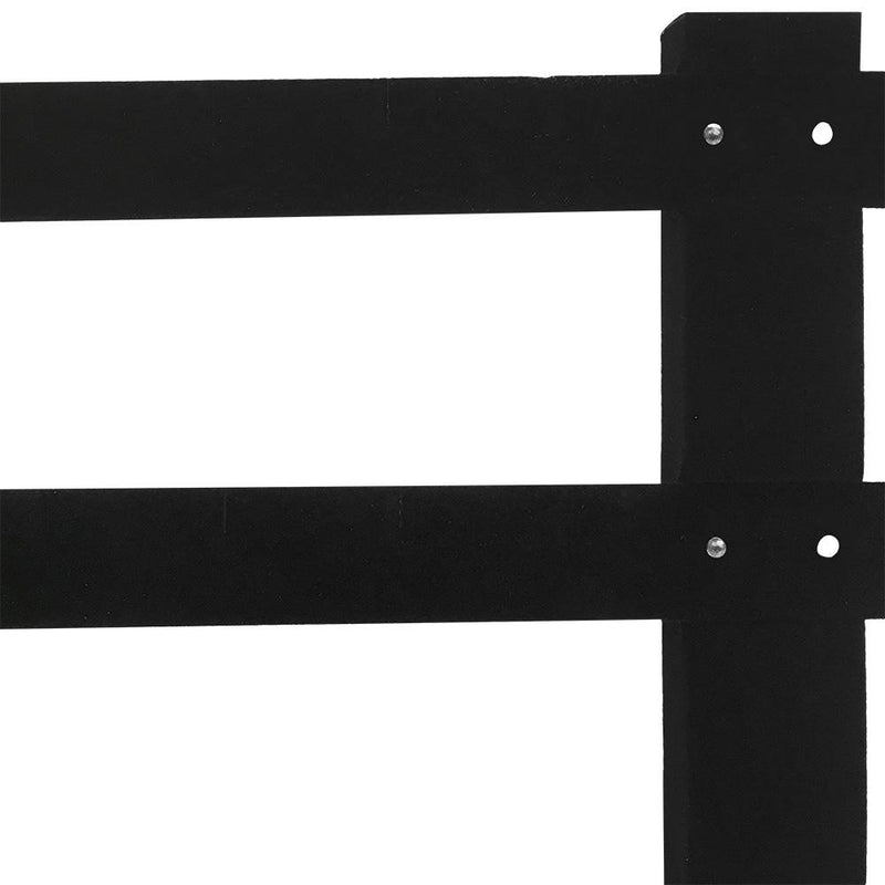 10 x 9 Black Velvet 3 Bars Earring Display Stand Showcase Box Collector Jewelry Case