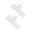 10'' x 4'' Slatwall Clear Acrylic Shoe Display Shelf Left Profile - 2 Pc