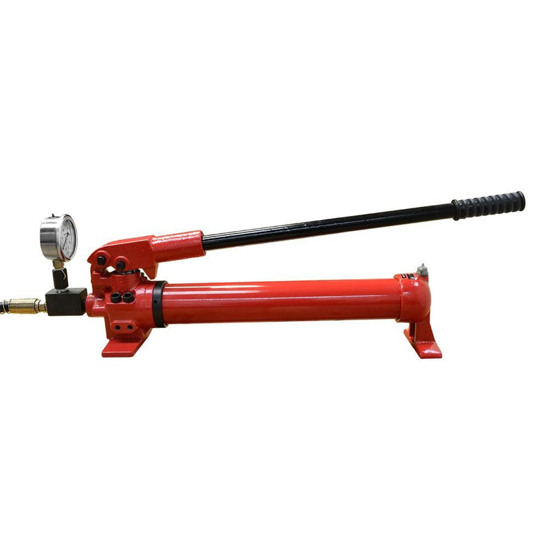 10,000 PSI Pneumatic Hydraulic Hand Pump MH3  Pressure Gauge 72" Hose & Coupler