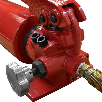 10,000 PSI Pneumatic Hydraulic Hand Pump MH6 2 Speed Manual Pressure Gauge 72" Hose & Coupler