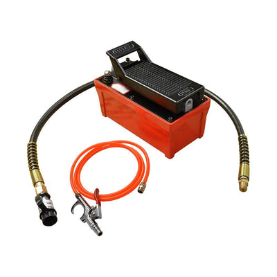 10,000 PSI Pneumatic Hydraulic Pump AF1 Electric Foot Pumper 90-145 PSI Input Air Pressure 48" Hose & Coupler