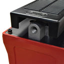 Workshop air hydraulic power pump with foot control pedal and accessories.