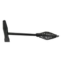 Durable black steel welding hammer for cleaning and removing slag after welding.