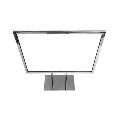 10-3/8''L x 3-1/2''W Counter Card frame Display Clothes Rack Fixture Sign Holder Chrome Plated Steel