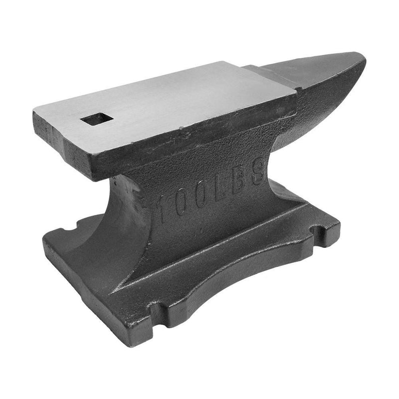 100 Lbs Heavy Duty Cast Iron Anvil Blacksmith Long Horn Hardy Hole