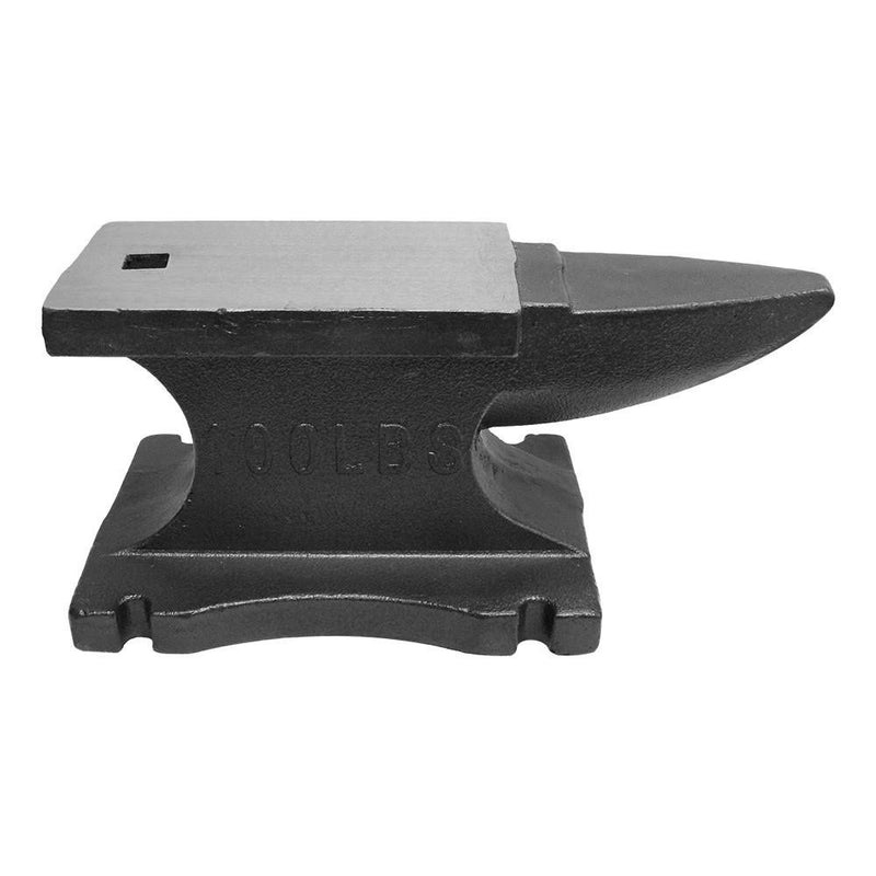 100 Lbs Heavy Duty Cast Iron Anvil Blacksmith Long Horn Hardy Hole