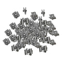 100 Pc Chrome Wire Grid Connector Clamp Joiner Gridwall Panel Wire Cube Storage Clipping Snap On