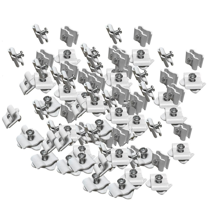 100 Pc White Wire Grid Connector Clamp Joiner Gridwall Panel Wire Cube Storage Clipping Snap On