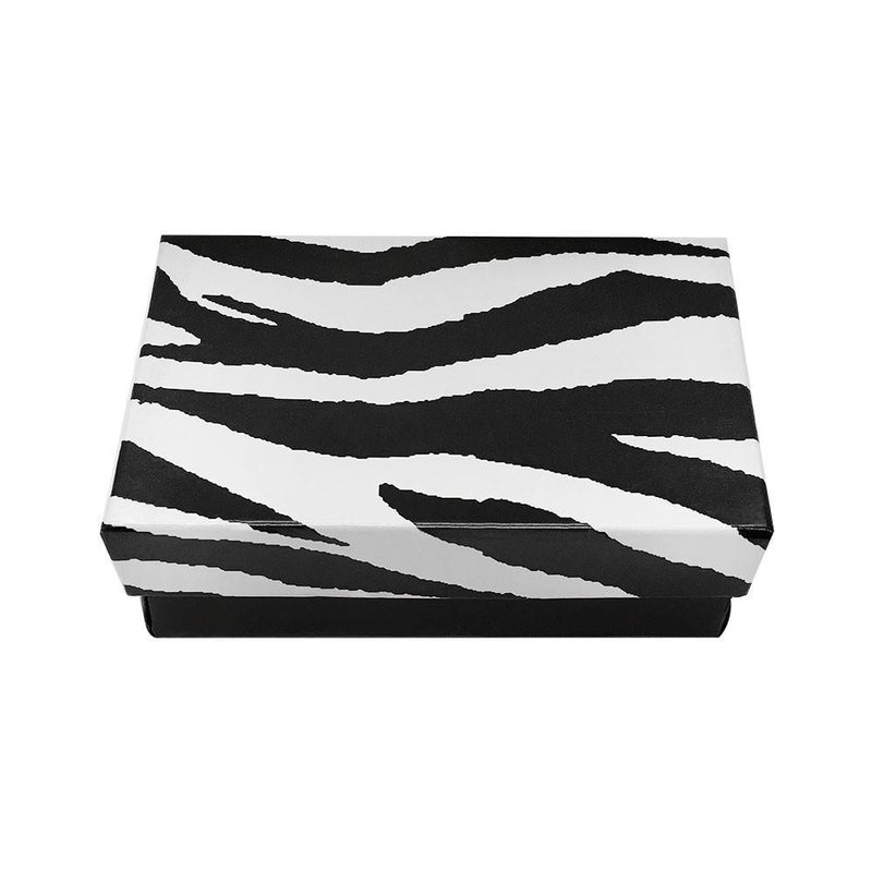 100 Pc Zebra Animal Print Cotton Filled Batting Gift Boxes Jewelry