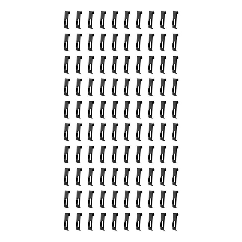 100 PCS Gridwall Utility Hook Grid wall Panel Display Picture Notch Black