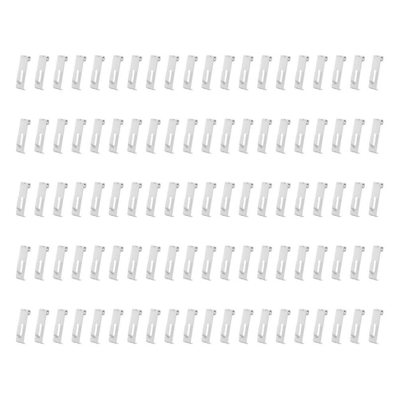 100 PCS Gridwall Utility Hook Grid wall Panel Display Picture Notch White