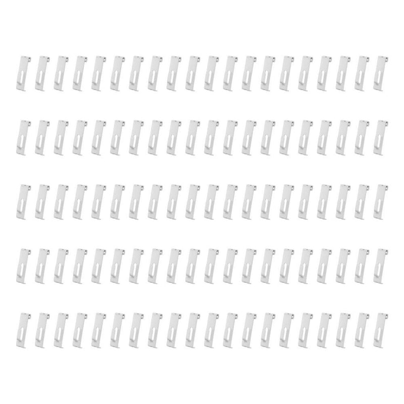 100 PCS Gridwall Utility Hook Grid wall Panel Display Picture Notch White