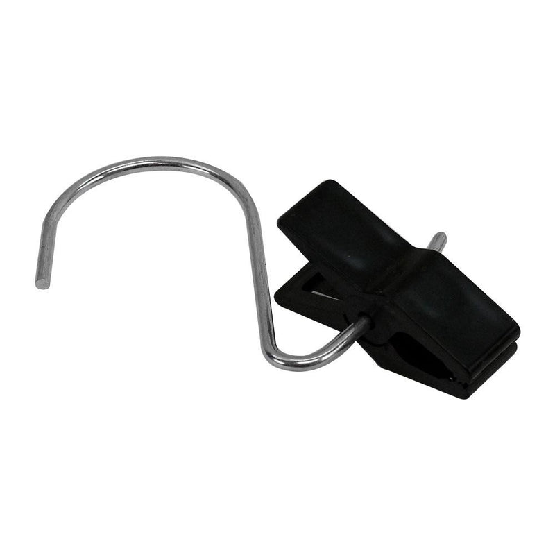 100 Pcs Laundry Hooks Clips Clothes Pin Plastic Retail Display-BLACK
