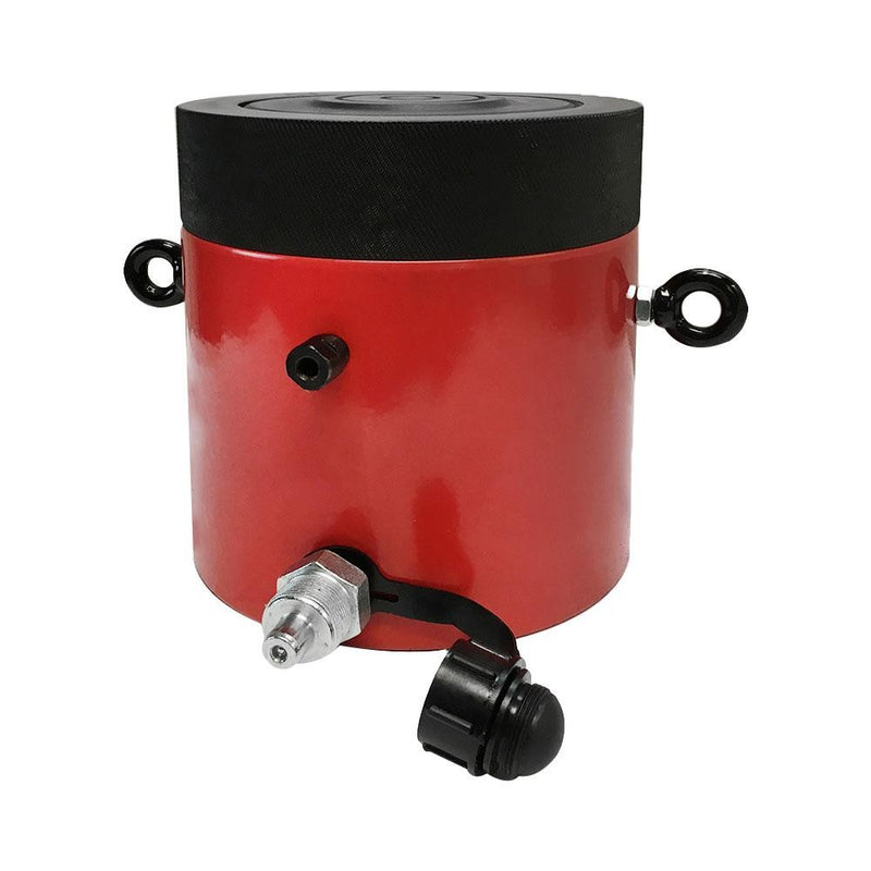 100 Ton 4" Stroke Hydraulic Cylinder Lifting Jack Ram 9" Closed Height W/ Lock Nut