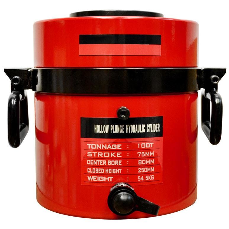 100 Ton 75mm 3" Stroke Hollow Plunger Hydraulic Cylinder Ramp Jack