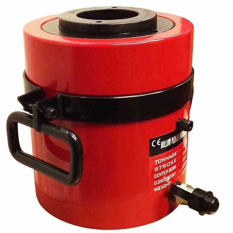 100 Ton 75mm 3" Stroke Hollow Plunger Hydraulic Cylinder Ramp Jack
