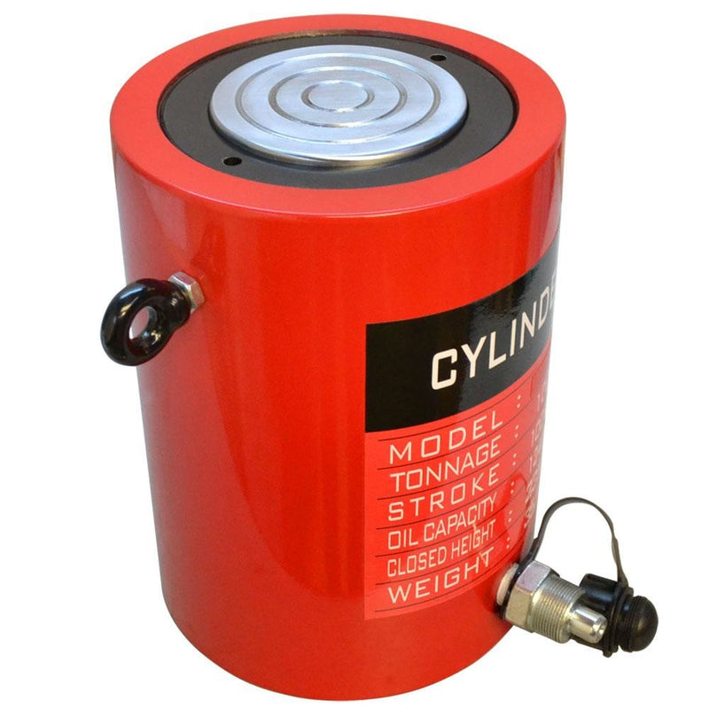 100 Ton Hydraulic Cylinder 5.90" (150mm) Stroke 285mm Closed Height Lift Jack Ram High Pressure Pump