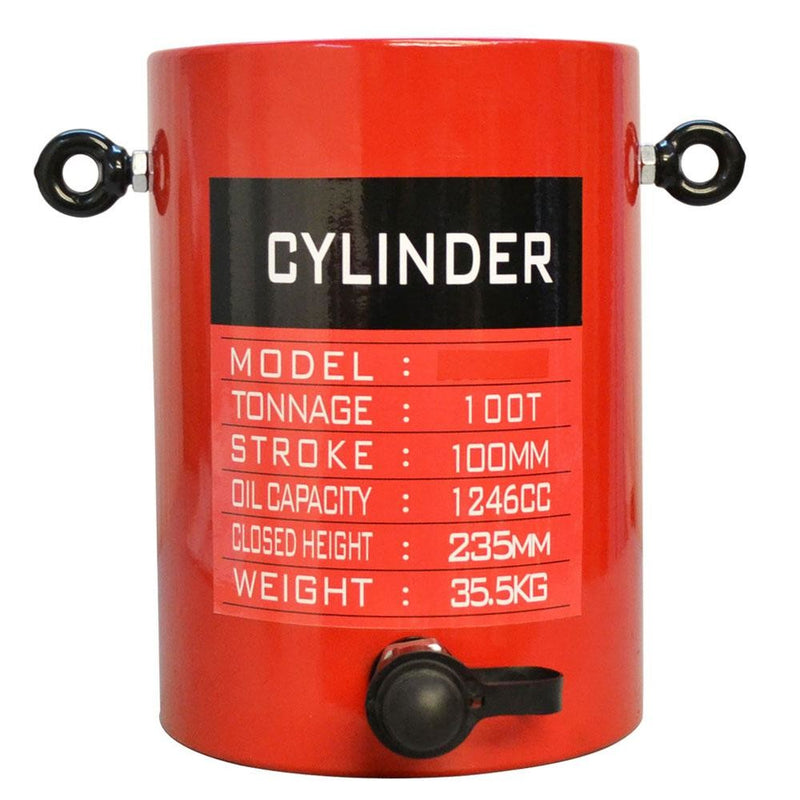100 Ton Hydraulic Cylinder 5.90" (150mm) Stroke 285mm Closed Height Lift Jack Ram High Pressure Pump