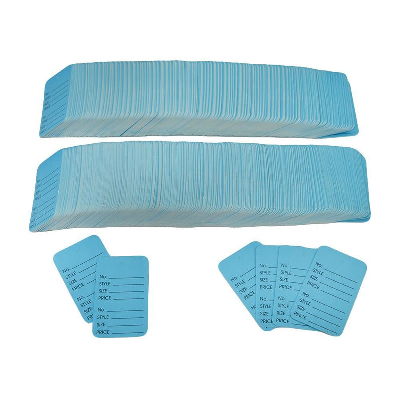 1000 Pcs Large Blue Merchandise Coupon Price Tag Clothing Perforated 1-3/4"x 2-7/8"