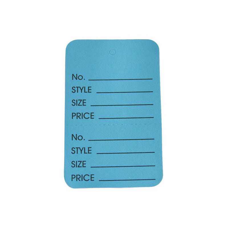 1000 Pcs Large Blue Merchandise Coupon Price Tag Clothing Perforated 1-3/4"x 2-7/8"