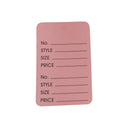 1000 Pcs Large Pink Merchandise Coupon Price Tag Clothing Perforated 1-3/4"x 2-7/8"