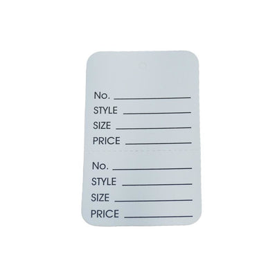 1000 Pcs Large White Merchandise Coupon Price Tag Clothing Perforated 1-3/4"x 2-7/8"