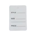 1000 Pcs 1-1/4" x 1-7/8" Small White Merchandise Price Tags, Perforated Clothing Tags for Retail, Inventory & Labeling