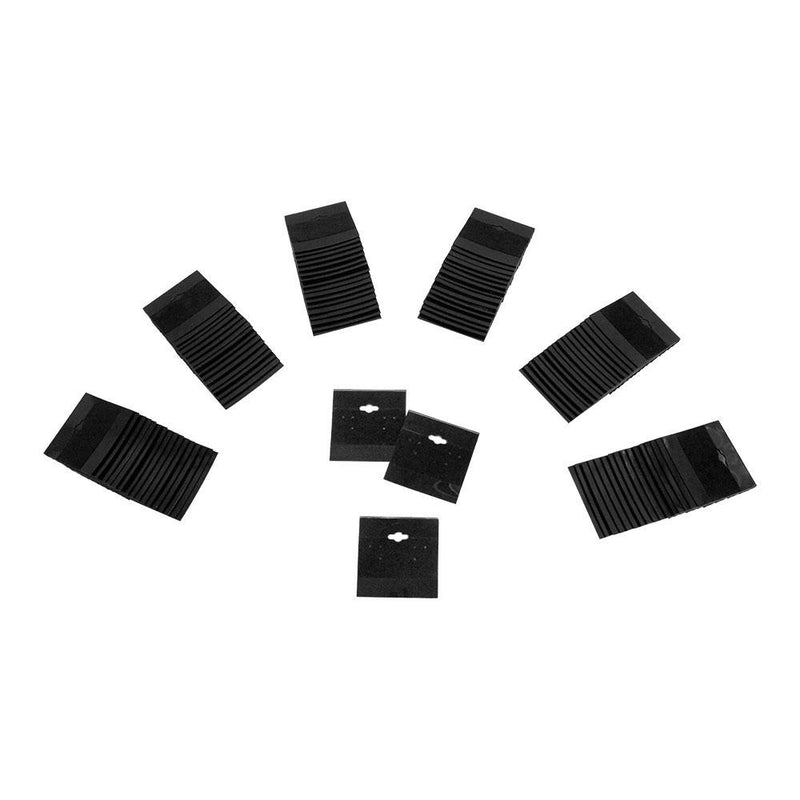 100PC 2" x 2" BLACK Plastic Earring Card Display Hang Jewelry Plain Cards Retail Supplies