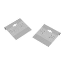 100 Pcs 2" x 2" Gray Plastic Earring Display Cards – Plain Jewelry Hang Cards for Retail Stores, Boutiques & Craft Displays