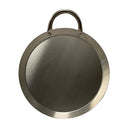 11" Stainless Steel Round Serving Platter – Ottoman Tray with Handle for Kitchen, Parties & Decorative Display