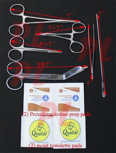 11 PC Wound Kit Medic Surgical Minor Surgery Instrument Scissor Forceps - CANT FIND PHOTOS