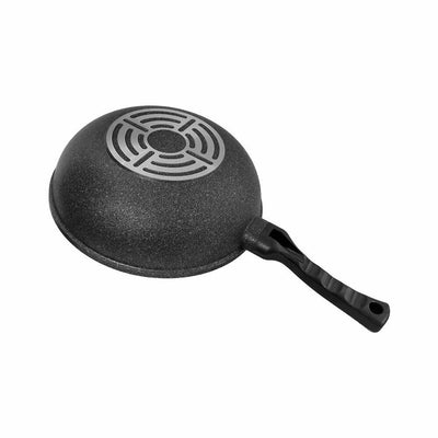 11''W Non-Stick Marble Wok Cooking Frying Gas Stove Burner Cookware Pan