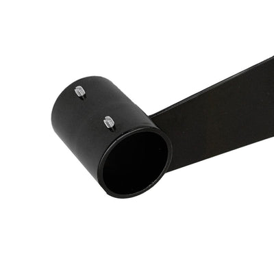 12" SLATWALL HANGRAIL BRACKET Holding 1-1/4" Round Tube  For Retail Display - BLACK
