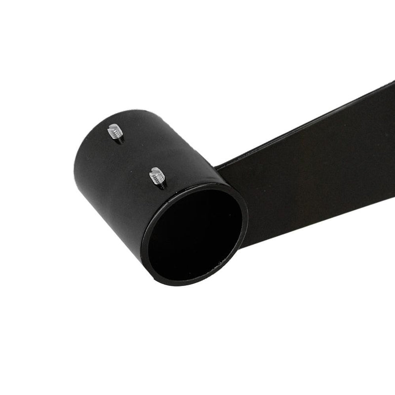 12" SLATWALL HANGRAIL BRACKET Holding 1-1/4" Round Tube  For Retail Display - BLACK