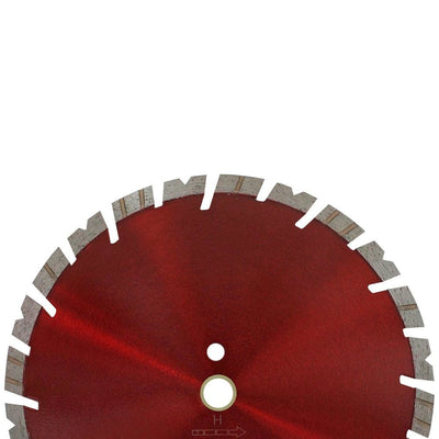 12" x .125" Red Metallic Turbo Segmented Diamond Saw Blade Cutter Cutting 15mm Rim