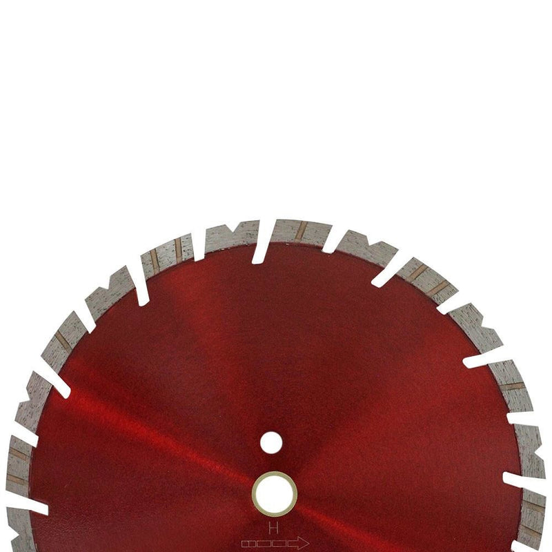 12" x .125" Red Metallic Turbo Segmented Diamond Saw Blade Cutter Cutting 15mm Rim