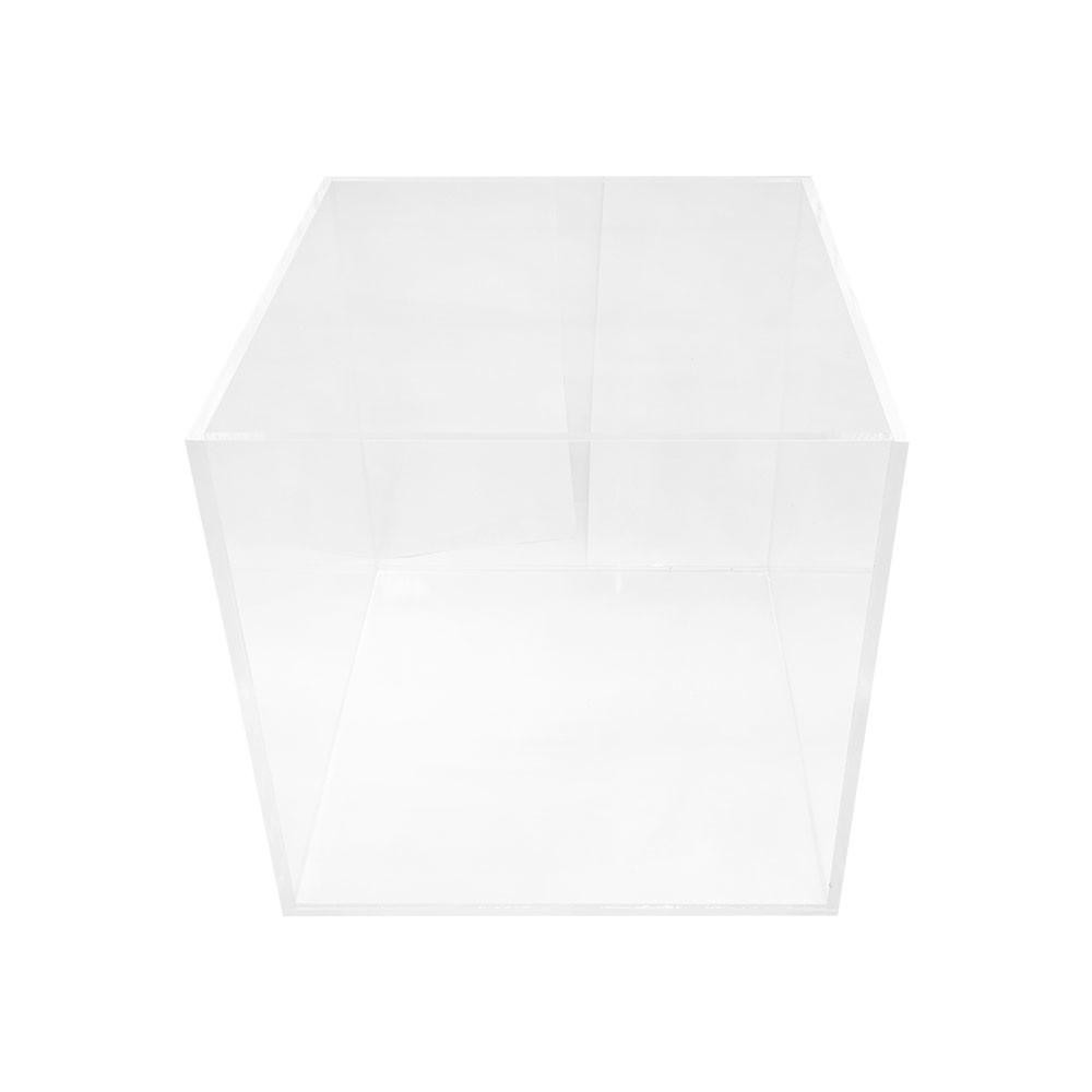 12'' x 12'' x 12'' Lucite Clear Acrylic 5 Sided Cube Bin Retail Displa ...