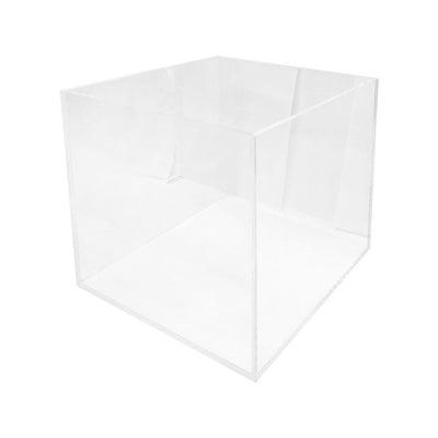 12'' x 12'' x 12'' Lucite Clear Acrylic 5 Sided Cube Bin Retail Display