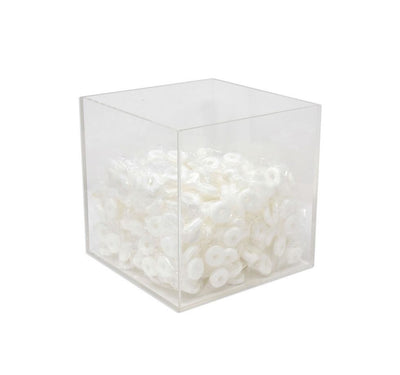 12'' x 12'' x 12'' Lucite Clear Acrylic 5 Sided Cube Bin Retail Display