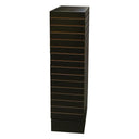 Black 12” x 12” x 54” Revolving Slatwall Floor Display, Rotating 4-Sided Retail Merchandiser Stand Fixture for Store, Boutique & Trade Show