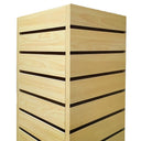 Maple 12” x 12” x 54” Revolving Slatwall Floor Display, Rotating 4-Sided Retail Merchandiser Stand Fixture for Store, Boutique & Trade Show