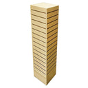Maple 12” x 12” x 54” Revolving Slatwall Floor Display, Rotating 4-Sided Retail Merchandiser Stand Fixture for Store, Boutique & Trade Show