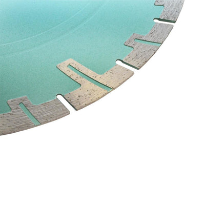 12''x .125'' x 1'' - 20mm Turbo Segmented Wet/Dry Saw Blade Cutting 10mm Rim
