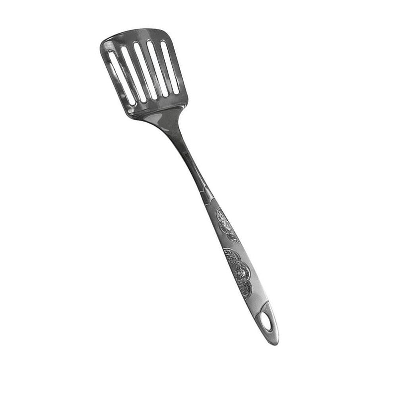 12-3/4" Slotted Spatula stainless steel, Wide Metal with Hollow Long Handle Utensils