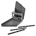 13 Pc HSS 1/16'' - 1/4'' By 64ths Jobber Drill Set Metal Index Straight Shank Drill